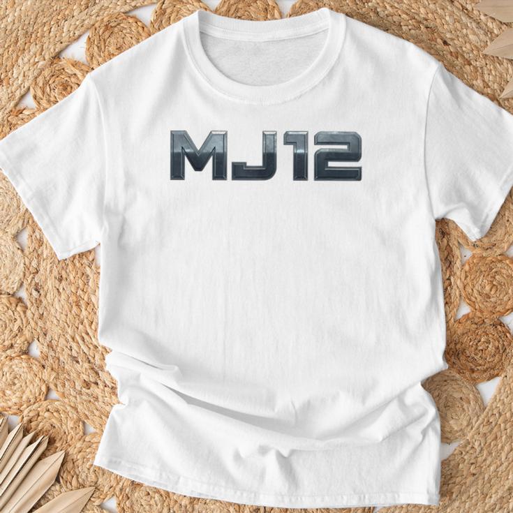 Mj12 Ufoci-Fi Graphic Diseño Retro De Nave Espacial Alienígena In Mangas Camiseta unisex Regalos para ancianos