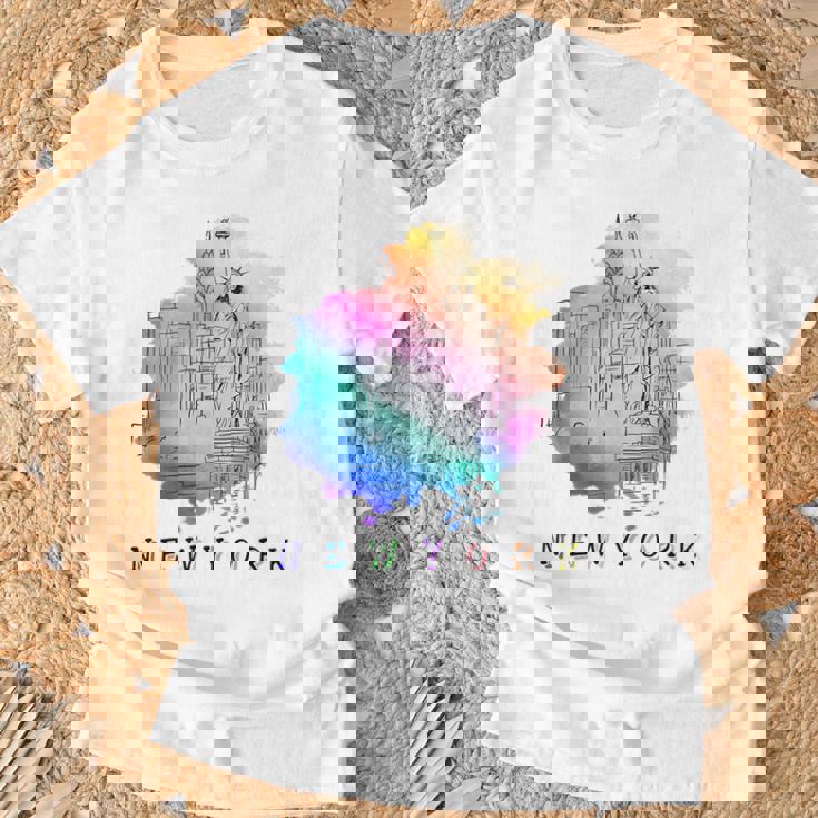 Nyc ニューヨークシティスカイライン 自由の女神 Tシャツ 高齢者への贈り物