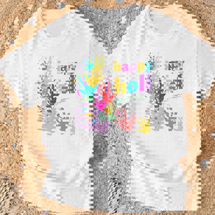 Vibrant Happy Holi Tシャツ 高齢者への贈り物