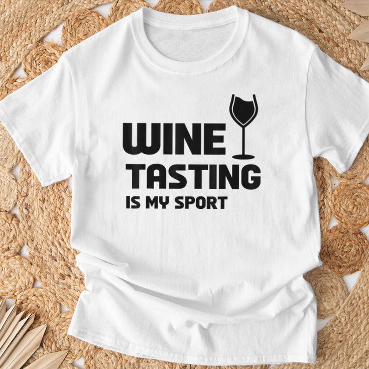 Wine Tasting Is Myport 面白いワインの名言 Tシャツ 高齢者への贈り物
