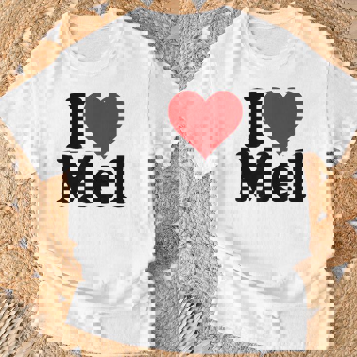 アイ・ラブ・ハート・メル・メルビン・メラニー・メリンダ・メリッサ・メロディ Tシャツ 高齢者への贈り物