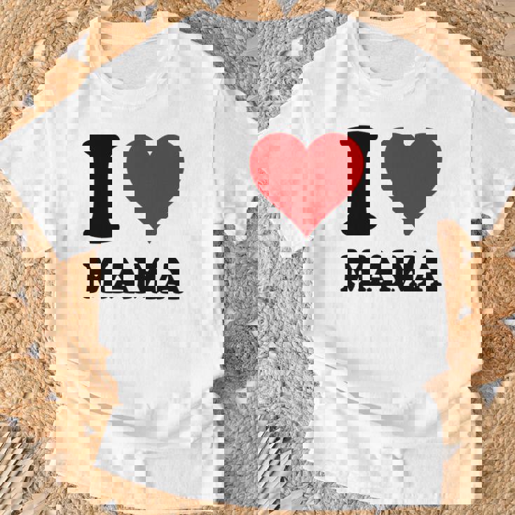 アイ・ラヴ・ママ 長袖tシャツ Tシャツ 高齢者への贈り物