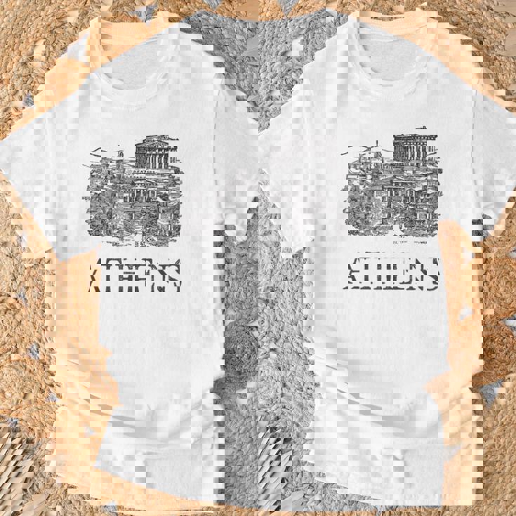 アテネギリシャ-ギリシャのお土産-アテネ Tシャツ 高齢者への贈り物