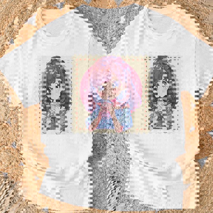 カワイイアニメ ちびガール バブルティー ボバミルク オタク Tシャツ 高齢者への贈り物