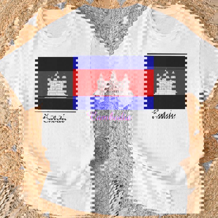 カンボジア カンボジア国旗 お土産 Tシャツ 高齢者への贈り物