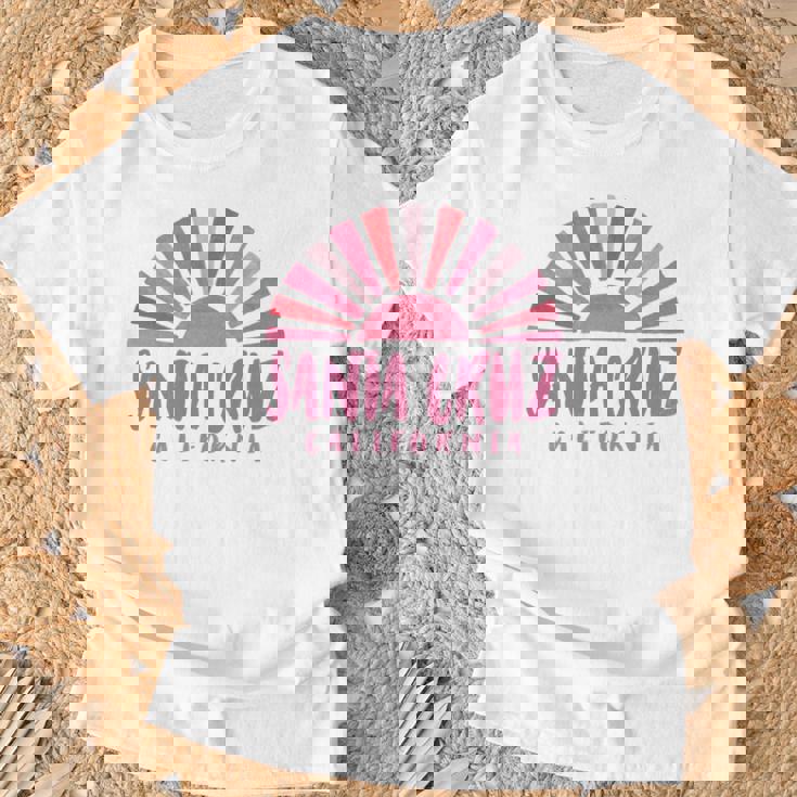 サンタクルーズ カリフォルニアサンライズ カリフォルニア州サンタクルーズ 長袖tシャツ Tシャツ 高齢者への贈り物