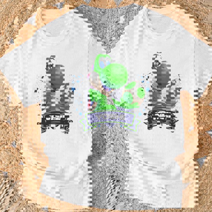 ザ・スーパーマリオギャラクシー・ムービー Yoshi Champion 長袖tシャツ Tシャツ 高齢者への贈り物