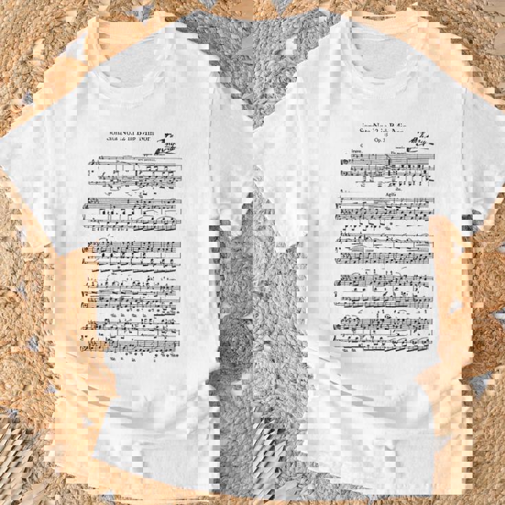 ショパン ピアノ ピアニスト 楽譜 B-Flat-Minor Musicians Tシャツ 高齢者への贈り物