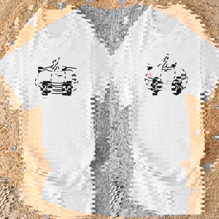 ジャパニーズホワイト スポーツカー Jdm オートクロス レーシングロードスター Tシャツ 高齢者への贈り物