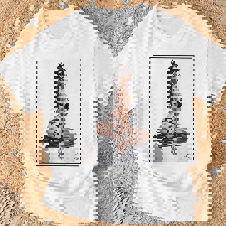 セクシーガールグラフィックtシャツ バッドキティ ピンナップ バックプリント Tシャツ 高齢者への贈り物