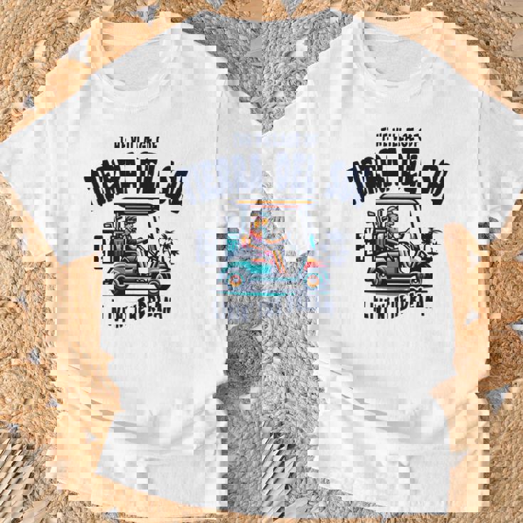 ティエラ・デル・ソルの村ゴルフカートデザイン。 長袖tシャツ Tシャツ 高齢者への贈り物