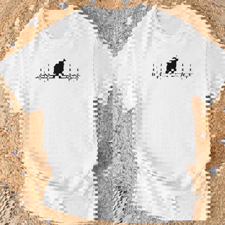 ハートビートドッグ-Ecgパルスビアデッドコリー Tシャツ 高齢者への贈り物