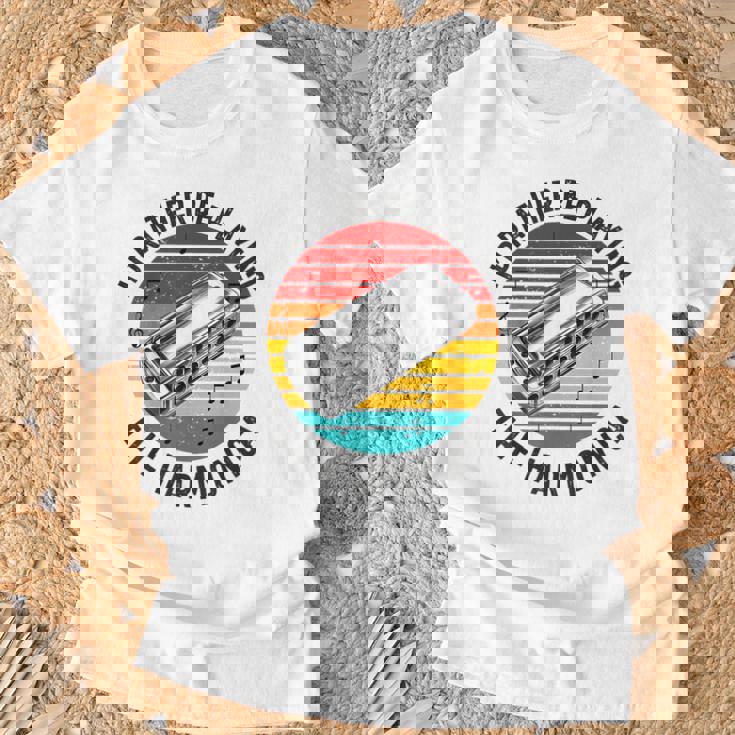 ハーモニカプレーヤー メンズ レディース ファニー ハーモニスト ハーピスト Tシャツ 高齢者への贈り物