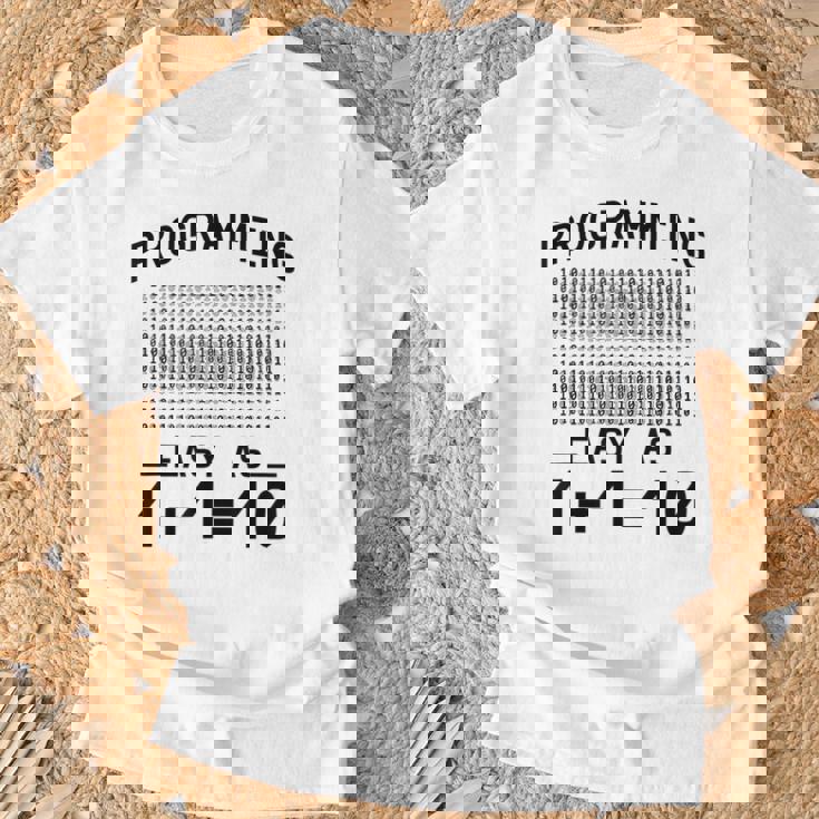 バイナリコーディングプログラミング 1110 バイナリコード Tシャツ 高齢者への贈り物