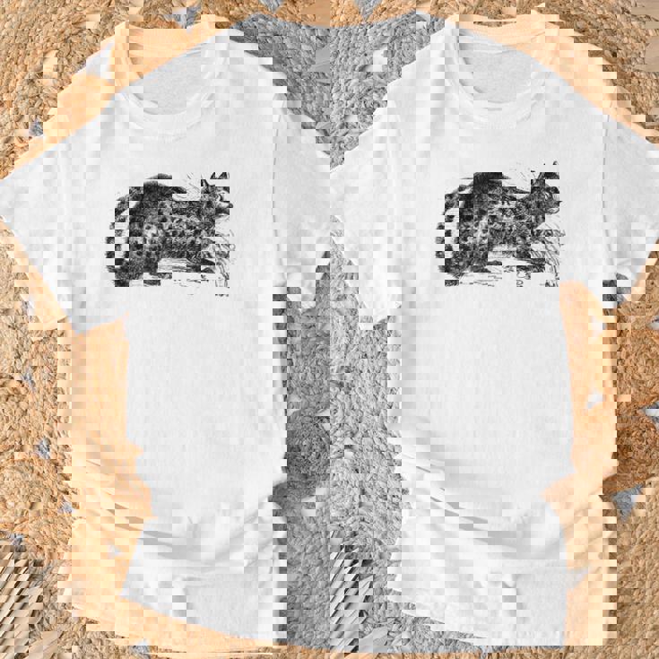 パームシベット アニマルプリント Tシャツ 高齢者への贈り物