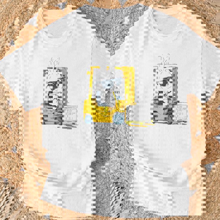 フォークリフト オペレーター フォークリフト ドライバー 物流 うさぎ イースター Tシャツ 高齢者への贈り物