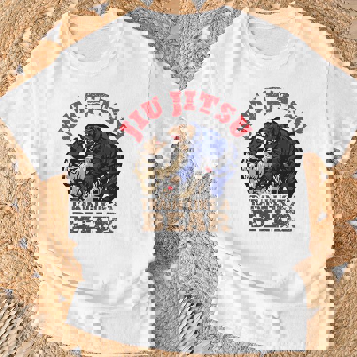 ブラジリアン柔術 Bjj クマのように訓練する 長袖tシャツ Tシャツ 高齢者への贈り物