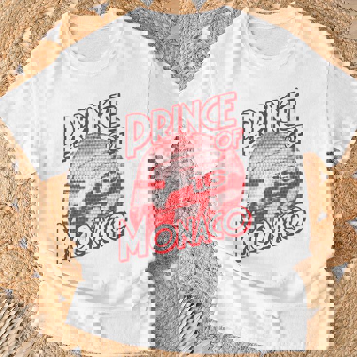 プリンス・オブ・モナコ 16 ミニマリスト レーシングの背景 Tシャツ 高齢者への贈り物
