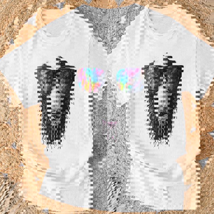 ボルゾイ 犬 モチーフ ペット イラスト サングラス ボルゾイ Tシャツ 高齢者への贈り物