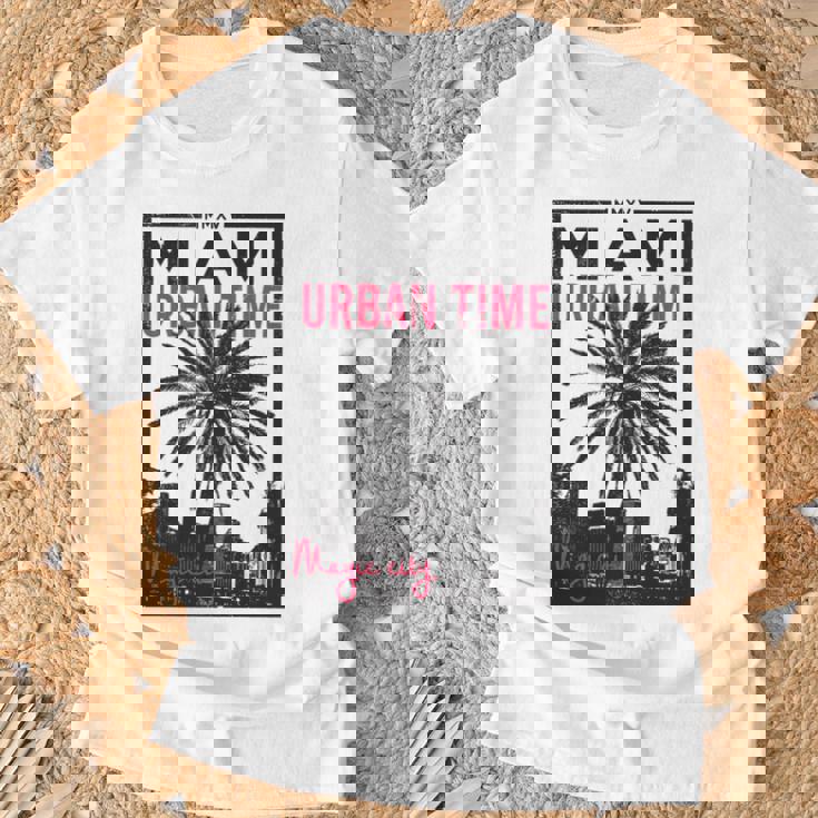 マイアミマジックシティビーチシャツ フロリダ愛好家向け 長袖tシャツ Tシャツ 高齢者への贈り物