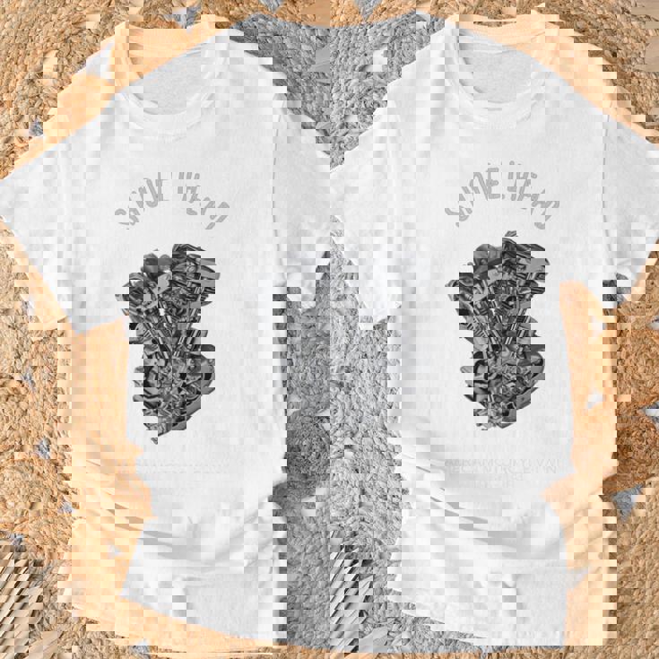 ヴィンテージ Hd オートバイtwin ショベルヘッド エンジン ドローイング バイカー 長袖tシャツ Tシャツ 高齢者への贈り物