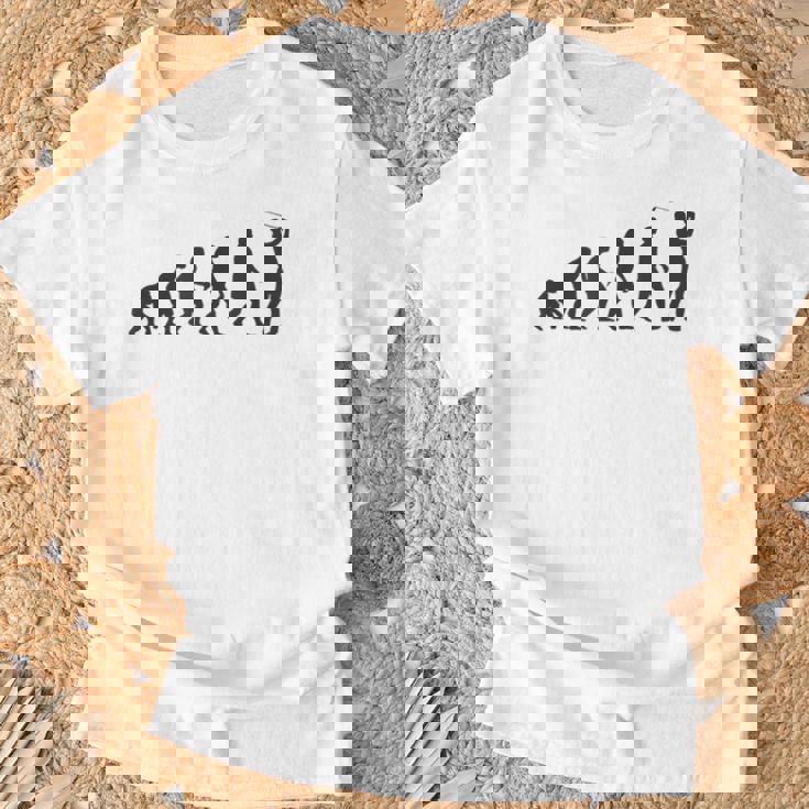 人類の進化 ネタ ゴルファー ゴルフ ゴルフ好き ゴルフファン おもしろ ゴルフ部 Tシャツ 高齢者への贈り物