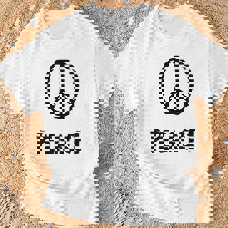平和の印 平和のシンボル 世界平和 希望 調和 Peaceign World Peaceymbol Hope Tシャツ 高齢者への贈り物