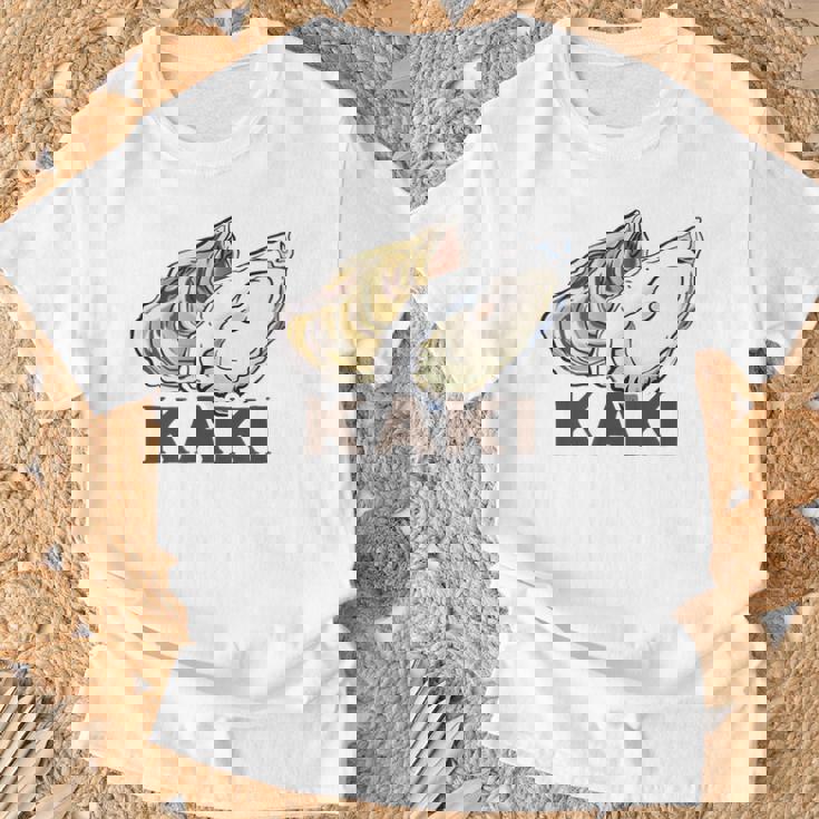 牡蠣 かき カキ Kaki ローマ字 シーフード イラスト 牡蠣好き シーフード好きea Food Oyster Tシャツ 高齢者への贈り物