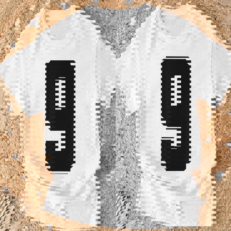 番号9 ナインスポーツジャージ 誕生日年齢 ラッキーナンバーブラック Tシャツ 高齢者への贈り物