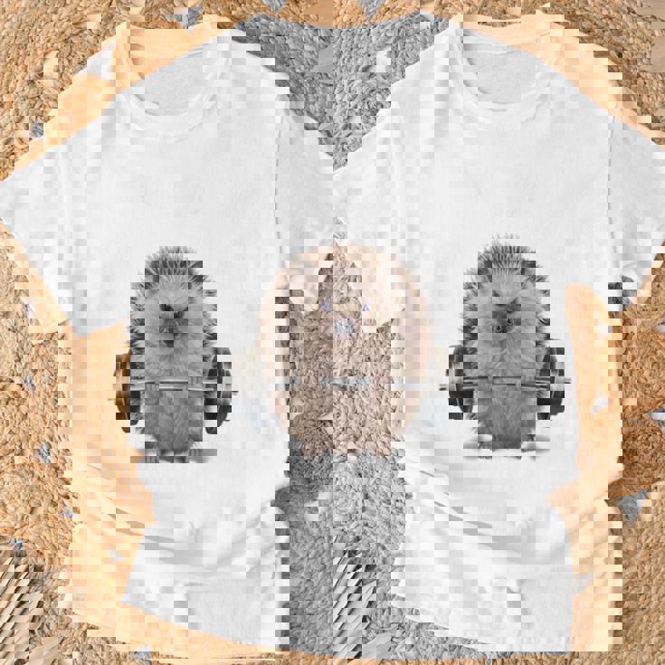 筋トレ ジム やる気がないなら家に帰れ ハリネズミ Tシャツ 高齢者への贈り物