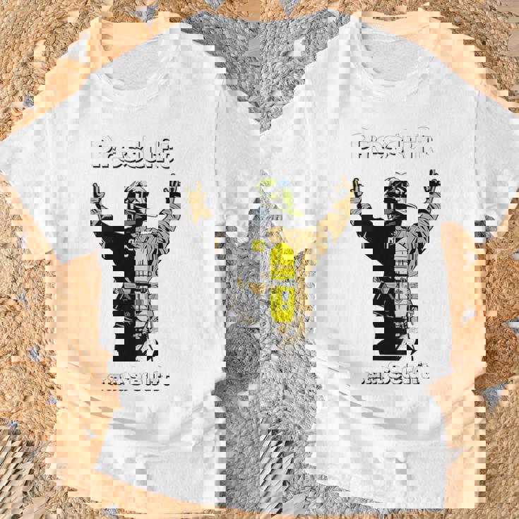 背圧呼吸保護器具 キャリア 消防士 消防隊 Tシャツ 高齢者への贈り物