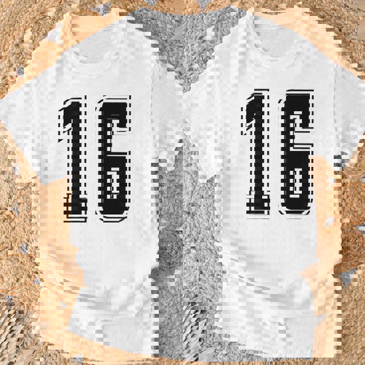 背番号 16 チーム短大スポーツ背番号付きユニフォーム Tシャツ 高齢者への贈り物