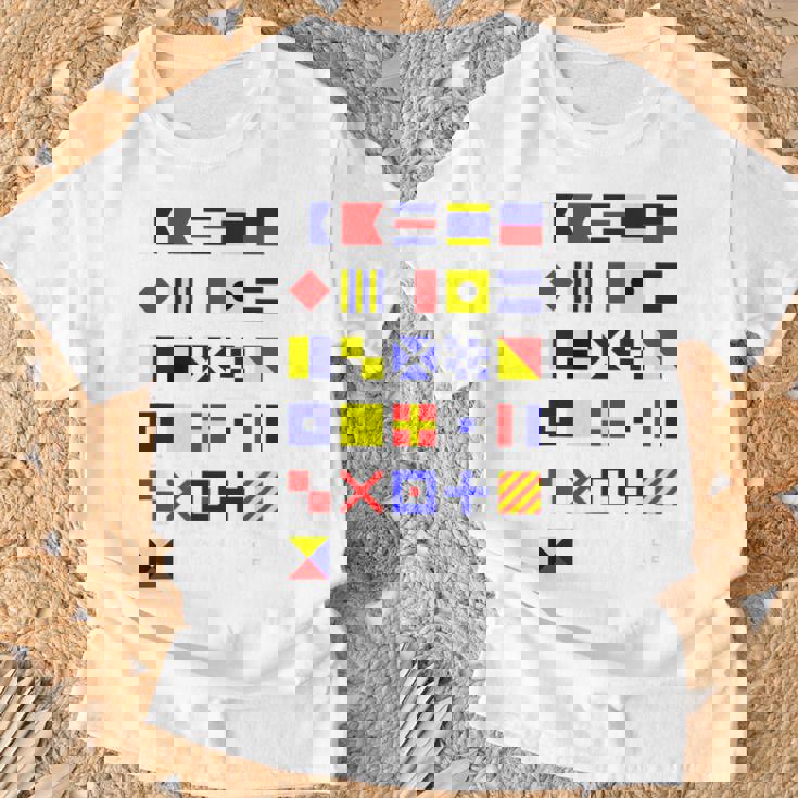 航海信号旗 アルファベット Tシャツ 高齢者への贈り物