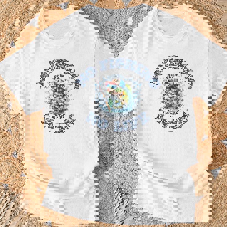 釣り クール バス釣り おもしろ フィッシング ライフ カモフラージュ グラフィック Tシャツ 高齢者への贈り物