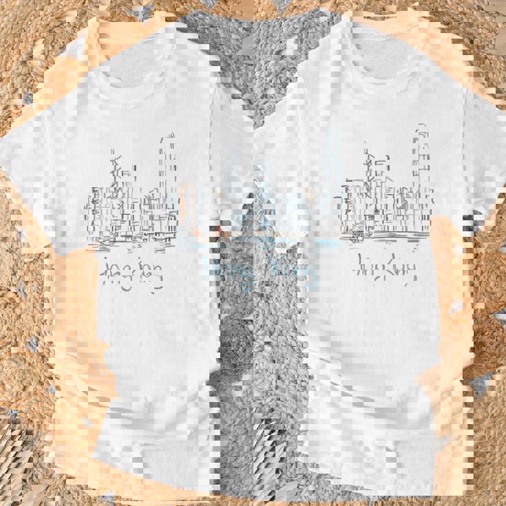 香港旅行 お土産 歴史的都市 ランドマーク ギフト Tシャツ 高齢者への贈り物