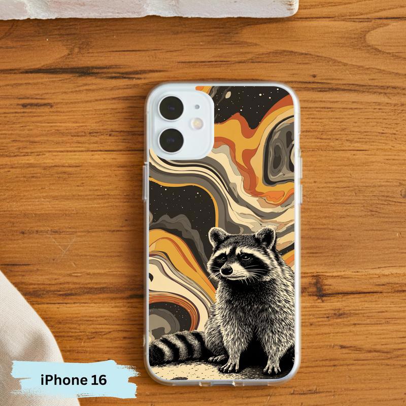 Hippy Ironic Raccoon, Groovy Enough Phone Case IPhone