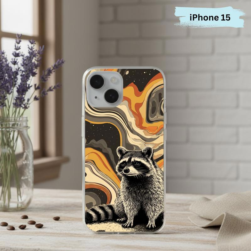 Hippy Ironic Raccoon, Groovy Enough Phone Case IPhone