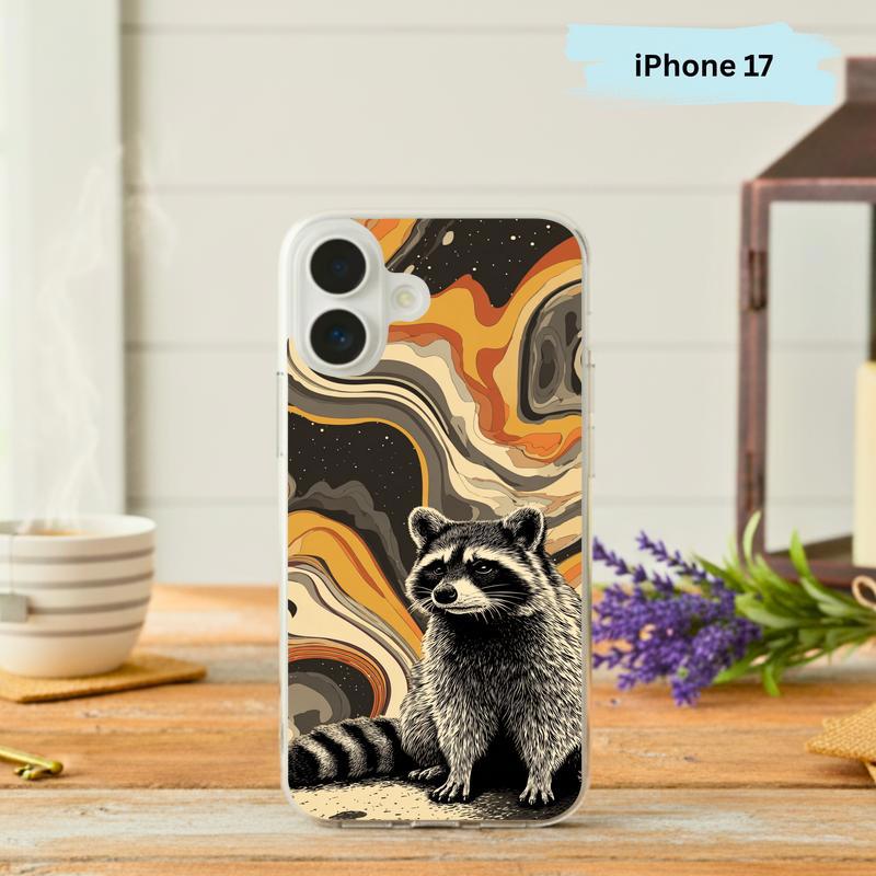 Hippy Ironic Raccoon, Groovy Enough Phone Case IPhone - Raccsy
