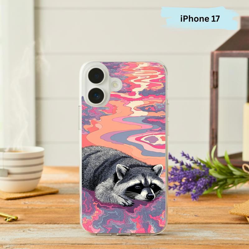 Lazy Hippy Ironic Raccoon Phone Case IPhone - Raccsy