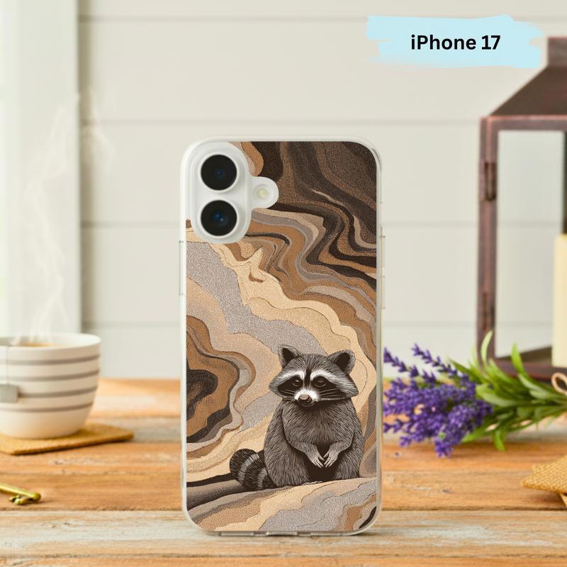 Retro Hippy Ironic Raccoon, Groovy Enough Phone Case IPhone - Raccsy