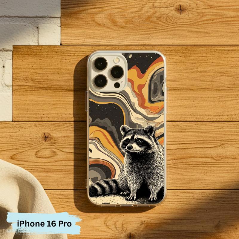 Hippy Ironic Raccoon, Groovy Enough Phone Case IPhone