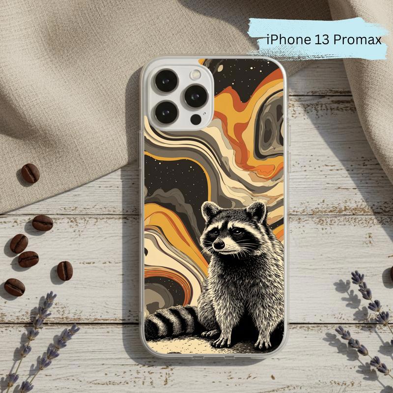 Hippy Ironic Raccoon, Groovy Enough Phone Case IPhone
