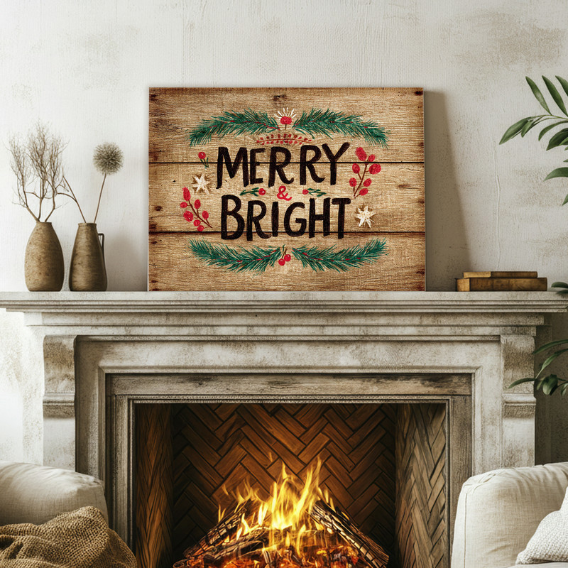 Rustic farmhouse holiday canvas wall art for dorm room decor, compact size with warm neutrals and subtle distressing, square Rustic farmhouse holiday canvas wall art for dorm room decor, compact size with warm neutrals and subtle distressing, square