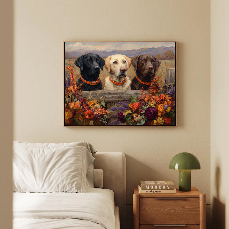 cozy dog portrait canvas wall art, portrait orientation with soft autumn hues, dorm room accent for dog fans cozy dog portrait canvas wall art, portrait orientation with soft autumn hues, dorm room accent for dog fans