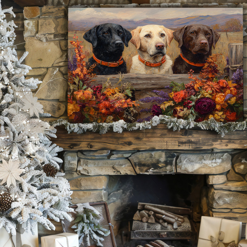 autumn dog portrait canvas wall art, minimalist style with clean lines and warm fall shades for modern dorm room decorating autumn dog portrait canvas wall art, minimalist style with clean lines and warm fall shades for modern dorm room decorating