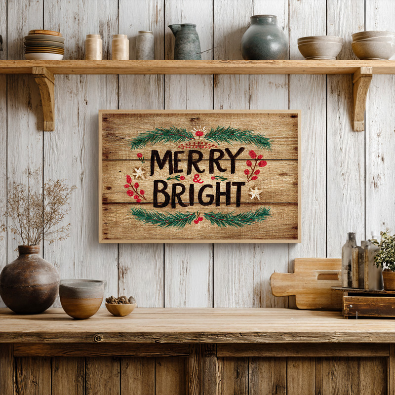Rustic farmhouse holiday canvas wall art for festive dorm rooms, warm wood and cozy winter tones, square format Rustic farmhouse holiday canvas wall art for festive dorm rooms, warm wood and cozy winter tones, square format