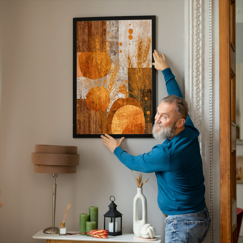 Abstract Thanksgiving Harvest – For Dorm Room Canvas Wall Art