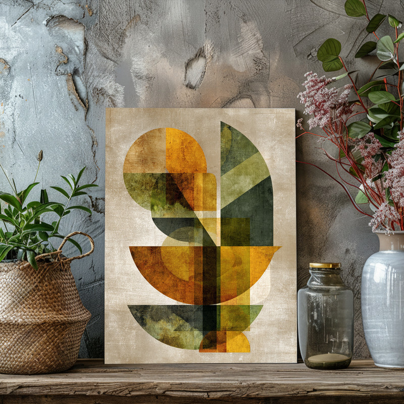 Abstract Thanksgiving cornucopia canvas wall art on deep navy with gold accents, gourds and wheat, cozy dorm room wall decor