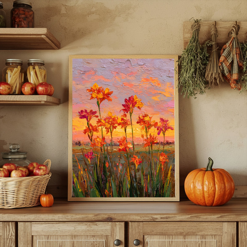 Sunset glow amaryllis canvas wall art, delicate watercolor bloom in warm tones, a lovely gift for flower lovers and gardeners Sunset glow amaryllis canvas wall art, delicate watercolor bloom in warm tones, a lovely gift for flower lovers and gardeners