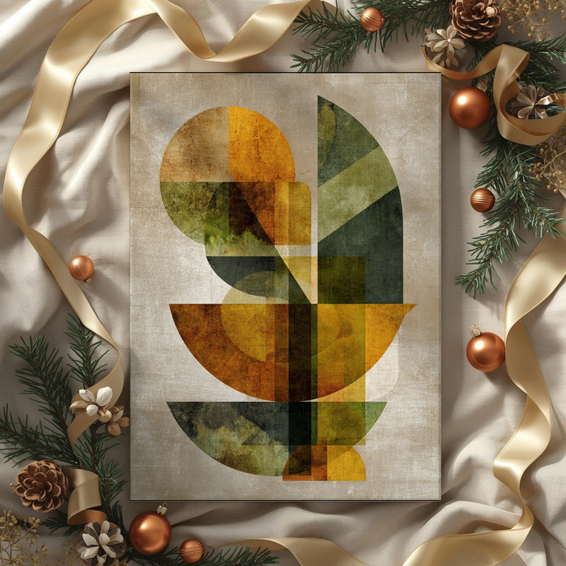 Abstract Thanksgiving cornucopia canvas wall art in soft pastels, subtle silhouette with gourds, calm accent for dorm room